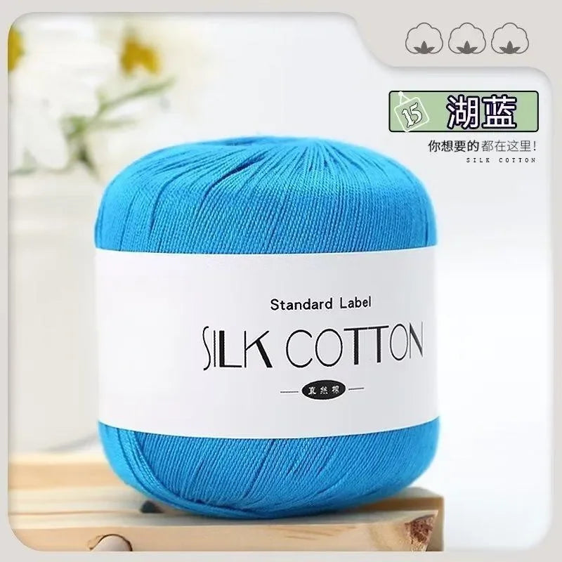 50g/PC Silk Lace Cotton Soft Thread for Cross Stitch