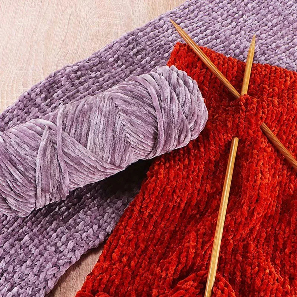 95g Chenille Soft Velvet Yarn Blended Knitting Wool Crochet