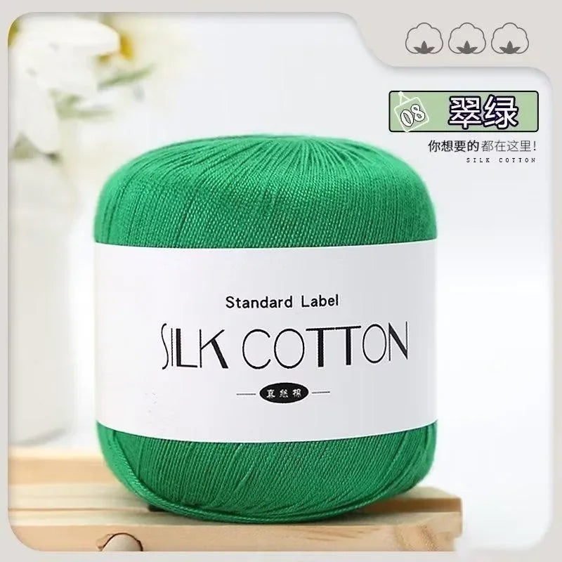 50g/PC Silk Lace Cotton Soft Thread for Cross Stitch