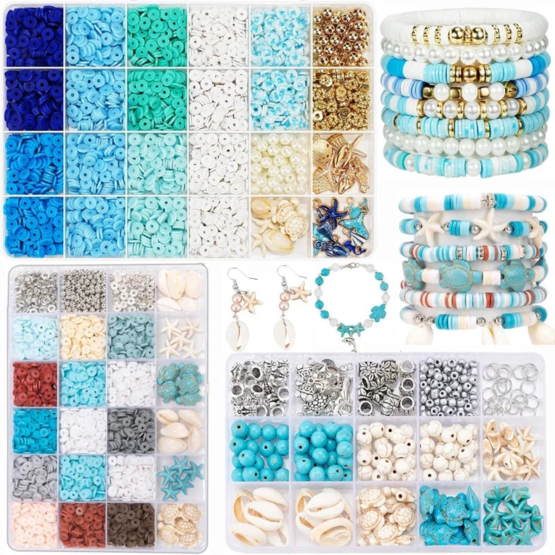 Ocean Summer Friendship Bracelet Making Kit – DIY bracelets, Necklaces & Earrings