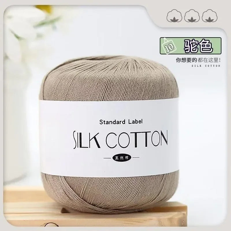50g/PC Silk Lace Cotton Soft Thread for Cross Stitch