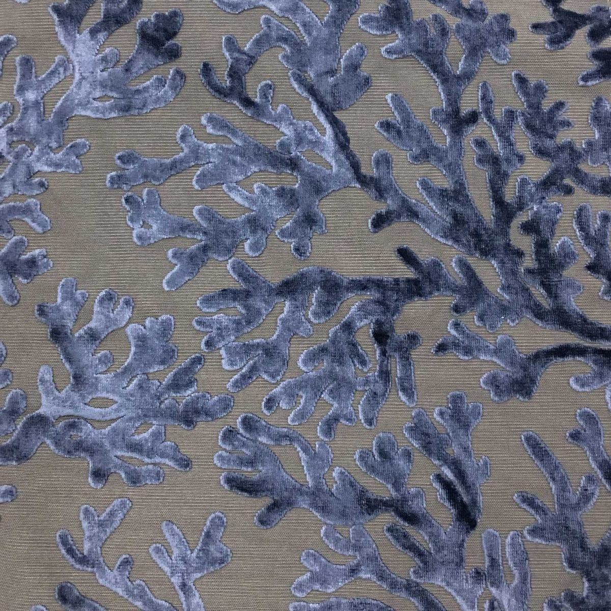 ST. TROPEZ - CORAL PATTERN BURNOUT VELVET DRAPERY & UPHOLSTERY FABRIC