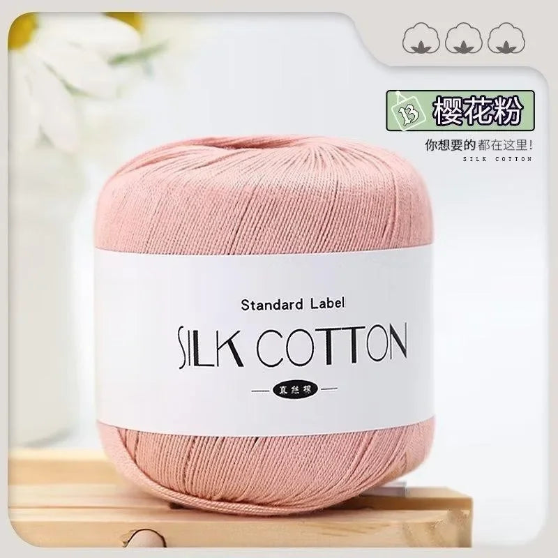 50g/PC Silk Lace Cotton Soft Thread for Cross Stitch