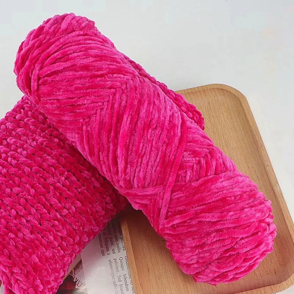 95g Chenille Soft Velvet Yarn Blended Knitting Wool Crochet