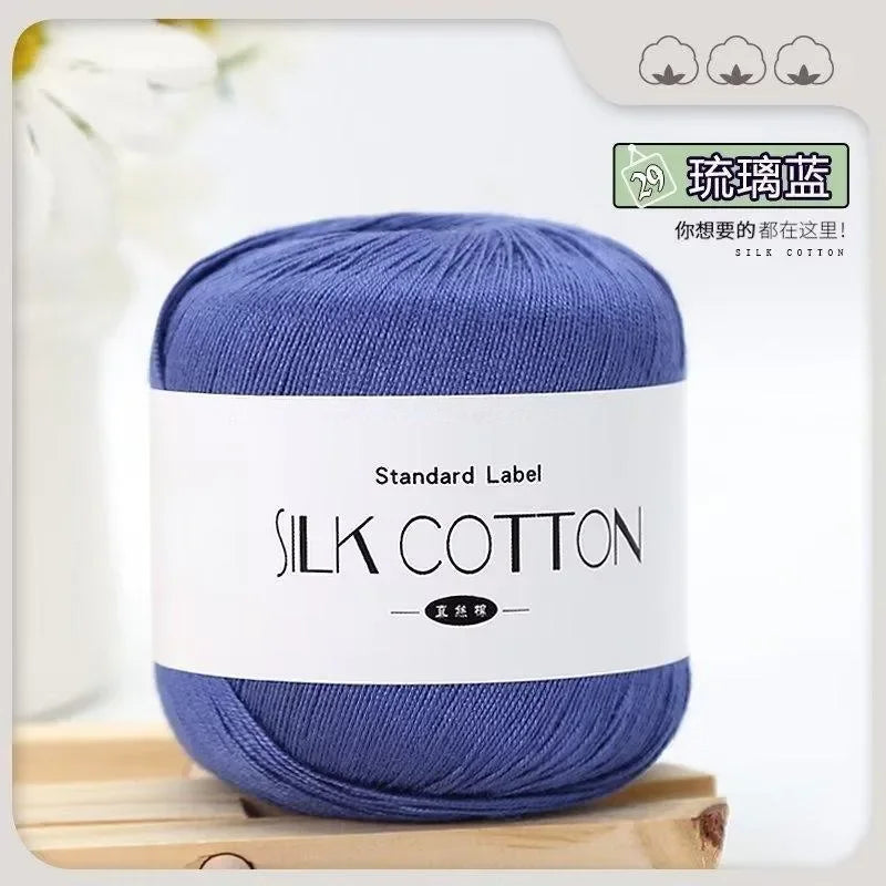 50g/PC Silk Lace Cotton Soft Thread for Cross Stitch