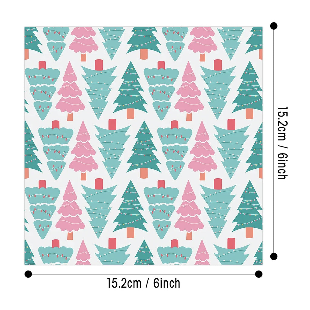 12pcs Retro Christmas Scrapbook Paper