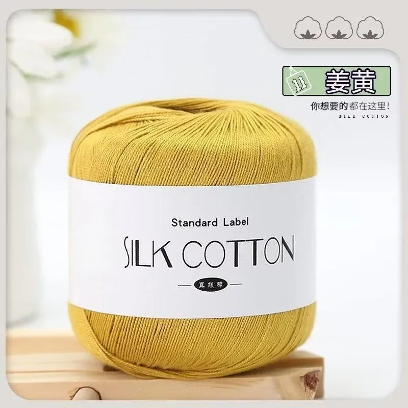 50g/PC Silk Lace Cotton Soft Thread for Cross Stitch