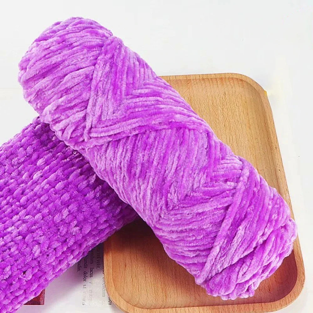 95g Chenille Soft Velvet Yarn Blended Knitting Wool Crochet