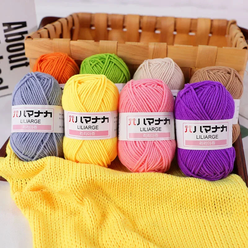 Milk Sweet Soft Cotton Baby Knitting Wool Yarn