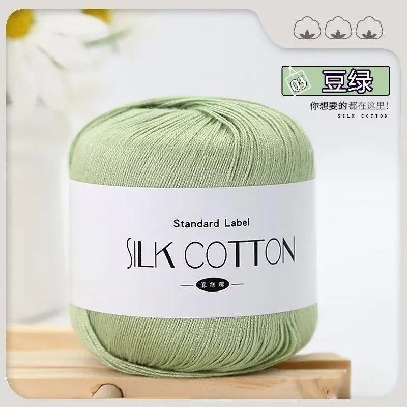 50g/PC Silk Lace Cotton Soft Thread for Cross Stitch