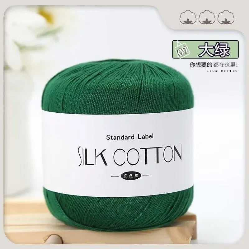 50g/PC Silk Lace Cotton Soft Thread for Cross Stitch