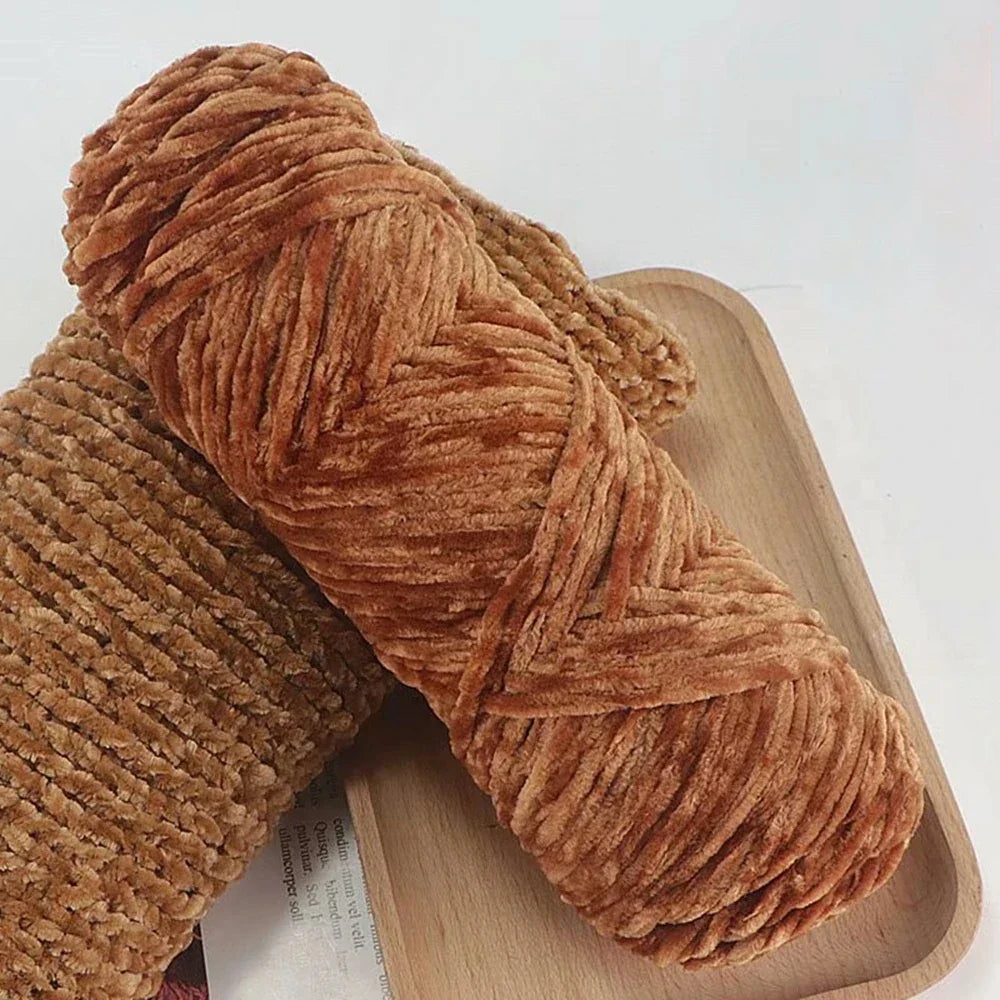 95g Chenille Soft Velvet Yarn Blended Knitting Wool Crochet