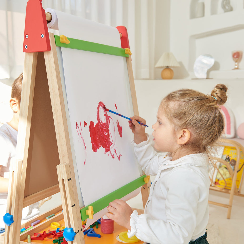 Tiny Land® 3-in-1 Art Easel & Paper Roll Set