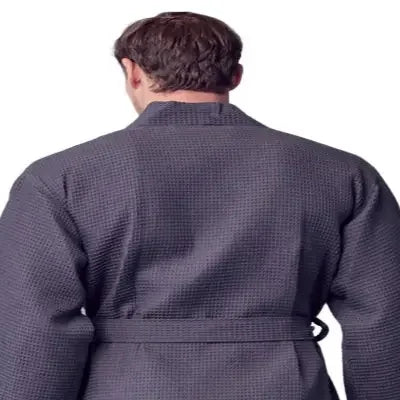 Waffle Spa Bathrobe for Men -  Absorbent, Lightweight